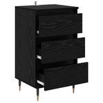 vidaXL Buffet avec tiroir Chêne noir 35 x 40 x 70 cm Bois d'ingénierie