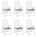 vidaXL Coussins de chaise de jardin lot de 6 multicolore 40x40x4 cm