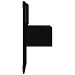 vidaXL Table de chevet murale avec lumières LED noir