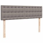 vidaXL Lit ottoman avec matelas et LED taupe 140x200 cm tissu