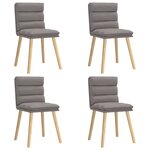 vidaXL Chaises à manger lot de 4 taupe tissu