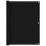 vidaXL Écran de balcon Noir 120x600 cm PEHD