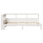 vidaXL Lit bibliothèque sans matelas blanc 90x190cm bois de pin massif