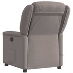 vidaXL Fauteuil de massage inclinable Taupe Tissu