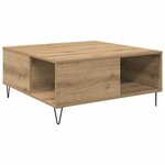 vidaXL Table basse Chêne artisanal 80 x 80 x 36 5 cm Bois d'ingénierie