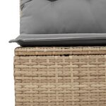 vidaXL Salon de jardin avec coussins 5Pièces mélange beige résine tressée