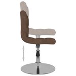 vidaXL Chaise pivotante de salle à manger Marron Tissu