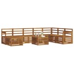 vidaXL Ensemble de canapés d'extérieur 9 pc Naturel