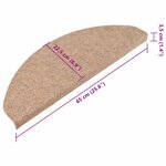 vidaXL Tapis d'escalier auto-adhésifs 10 Pièces beige 65x22 5x3 5 cm