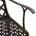 vidaXL Ensemble de bistrot 3 Pièces bronze aluminium coulé