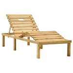 vidaXL Chaise longue de jardin Bois de pin imprégné