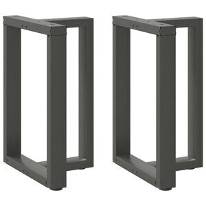 vidaXL Pieds de table à manger en T  2 pièces  anthracite  50 x 35 x (72-73) cm  acier