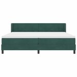 vidaXL Lit à ressorts avec matelas Vert foncé 200 x 200 cm Polyester