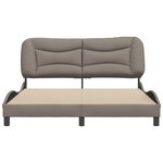 vidaXL Cadre de lit sans matelas Hvar taupe 160x200 cm tissu