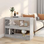vidaXL Bibliothèque/Séparateur de pièce Gris béton 100x30x72 cm