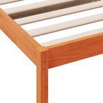 vidaXL Lit de jour sans matelas cire marron 90x200 cm bois pin massif