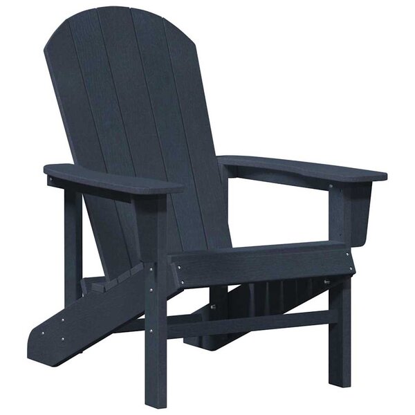 vidaXL Chaise Adirondack Bleu marine 74 x 82 x 92cm Plastique