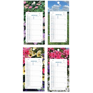 Calendrier Bloc Mensuel Mural 2026 - 16x33cm - Nature - Modèle aléatoire*