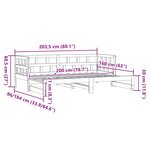 vidaXL Lit de jour et lit gigogne sans matelas 80x200 cm bois massif
