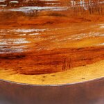 vidaXL Table basse Forme de bol avec base en acier Bois recyclé