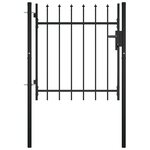 vidaXL Portail avec haut sous forme de lance 100x75 cm