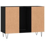vidaXL Armoire de salle de bain noir 80x33x60 cm bois d'ingénierie