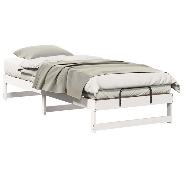vidaXL Cadre de lit Blanc 100 x 220 cm Pin massif