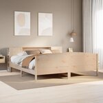 vidaXL Lit bibliothèque sans matelas 180x200 cm bois massif de pin