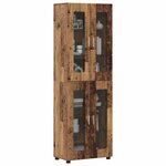 vidaXL Haut Armoire avec étagère FLORIN Bois ancien 60 x 35 x 182 cm