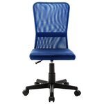 vidaXL Chaise de bureau Bleu 44x52x100 cm Tissu en maille