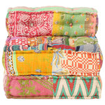 vidaXL Pouf modulaire Patchwork Tissu