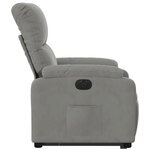 vidaXL Fauteuil inclinable électrique gris clair tissu microfibre