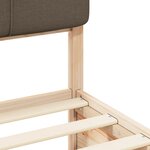 vidaXL Cadre de lit avec tête de lit rembourrée Taupe 180 x 200 cm