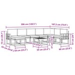 vidaXL Ensemble de canapés d'extérieur 9 pc Blanc et anthracite