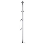 vidaXL Douche de jardin avec base gris 220 cm Aluminium