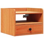 vidaXL Table de chevet avec tiroir Marron cire 38 x 36 x 29 5 cm