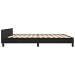 vidaXL Cadre de lit sans matelas noir 200x200 cm velours