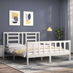 vidaXL Cadre de lit sans matelas blanc 160x200 cm bois de pin massif