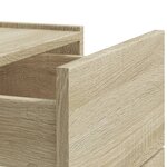vidaXL Table de chevet murale chêne sonoma 45x30x35 cm