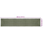 vidaXL Tapis de surface Rectangulaire Vert olive 60 x 400 cm Jute
