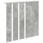 vidaXL Porte-manteau mural avec étagère Gris béton 84 x 10 x 80 cm