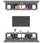 vidaXL Meubles TV 4 Pièces sonoma gris 80x30x30 cm bois d'ingénierie