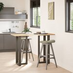 vidaXL Pieds de table de bar en forme de T  2 pièces  noir  40 x 35 x (100-101) cm  acier