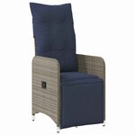 vidaXL Ensemble de salle à manger pour jardin 3 Pièces Gris polyrotin