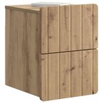 vidaXL Cabinet de chevet mural 2 Pièces Chêne artisanal 33 x 34 5 x 43 cm