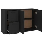 vidaXL Buffet Noir 100x33x59 5 cm Bois d'ingénierie