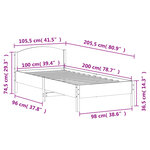 vidaXL Cadre de lit sans matelas 100x200 cm bois massif de pin