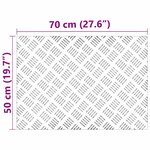 vidaXL Plaques à damier 2 Pièces Argent 70 x 50 cm Aluminium