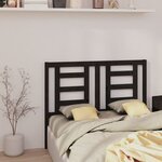vidaXL Tête de lit Noir 146x4x100 cm Bois massif de pin