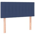 vidaXL Sommier à lattes de lit avec matelas Bleu 90x200 cm Tissu